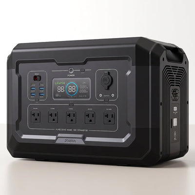 Portable Power Station Built for Extended Outages, 2040Wh LiFePO4 Battery, Smart Display, Rapid Charging