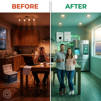 Aurivolt Duo 5.5K Smart Solar Kit — Before & After