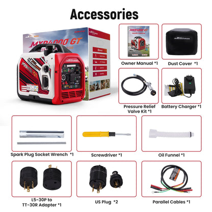 Maxpeedingrods 4KW Portable Dual Fuel Generator Inverter LPG Gas Bluetooth