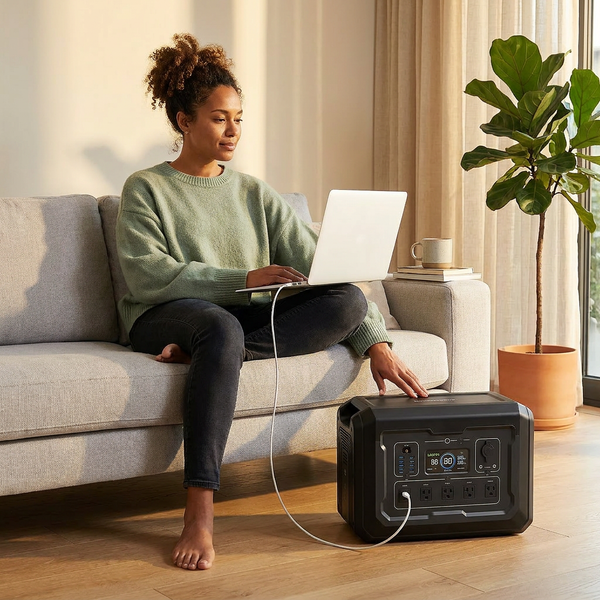 Portable Power Station Built for Extended Outages, 2040Wh LiFePO4 Battery, Smart Display, Rapid Charging